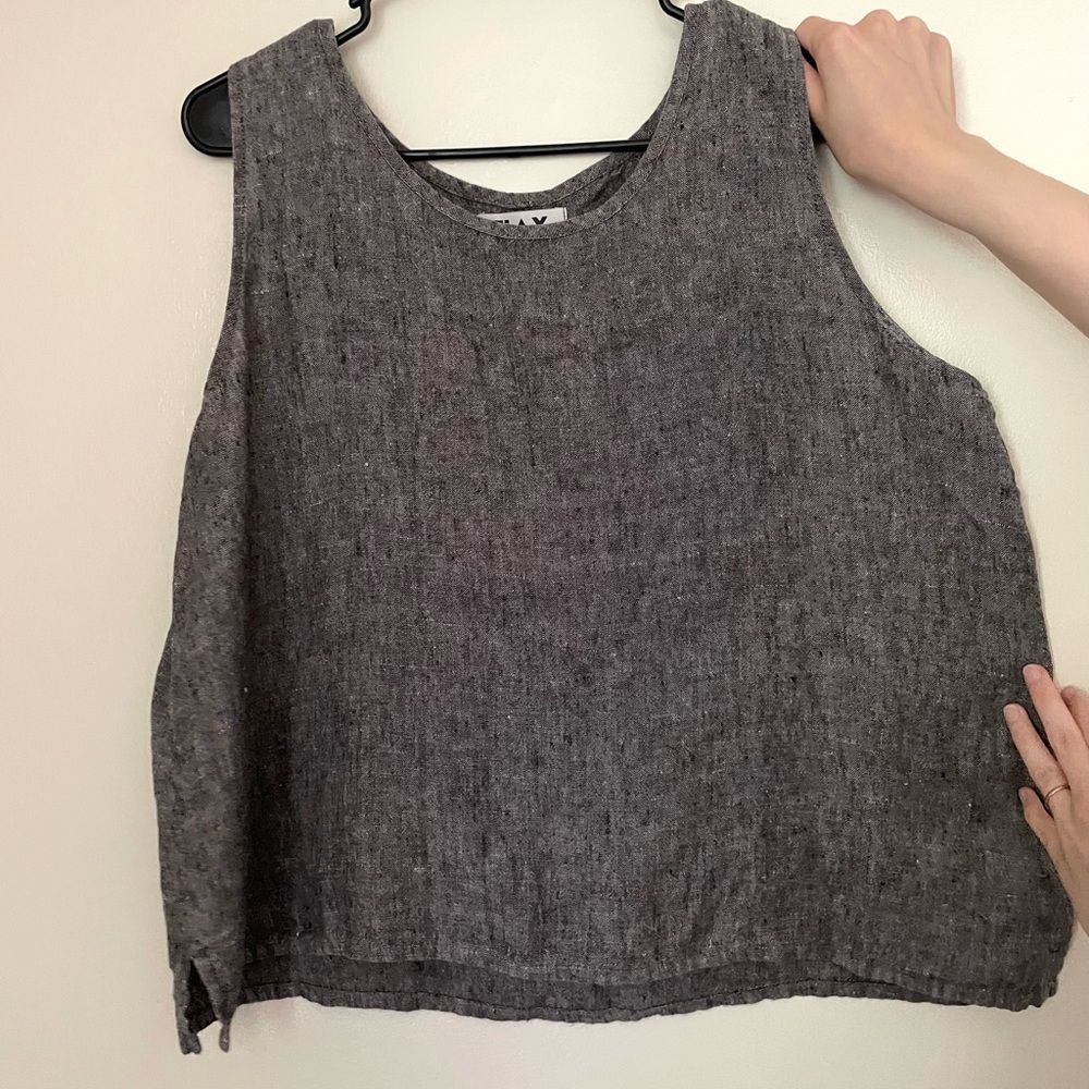 FLAX Boxy Linen Sleeveless Top